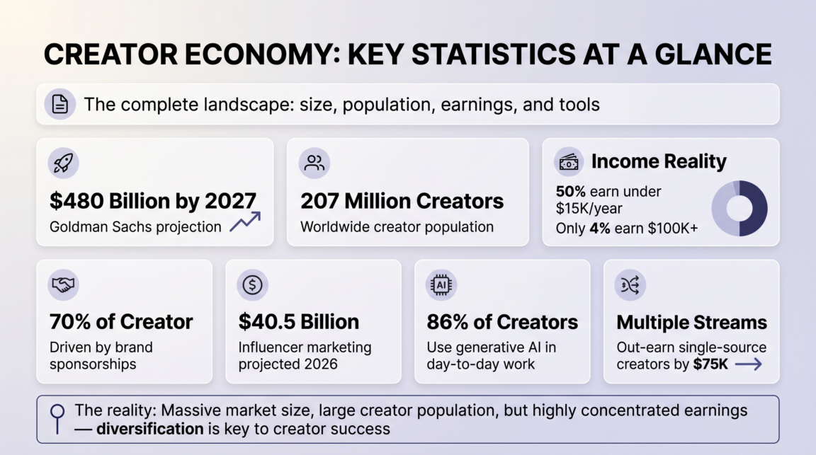 Creator Economy Key Statistics at a Glance