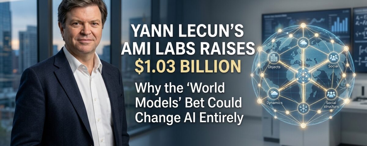 AMI Labs di Yann LeCun raccoglie 1.03 miliardi di dollari: perché la scommessa sui "modelli mondiali" potrebbe cambiare completamente l'intelligenza artificiale.