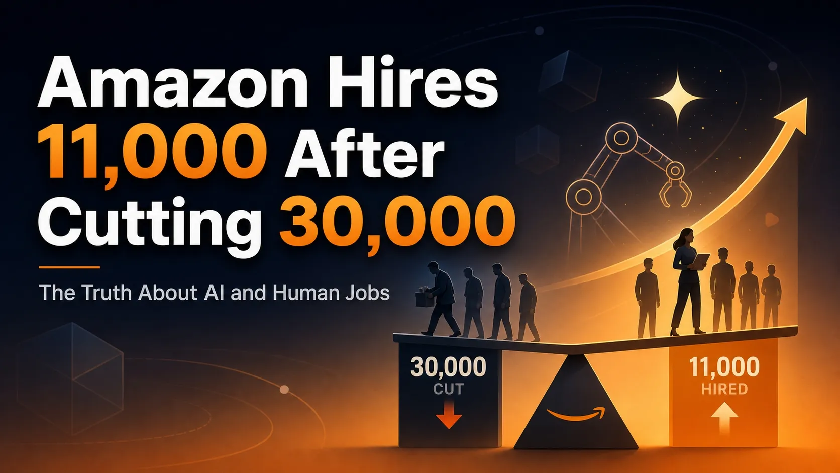 Amazon Hires 11,000 Workers After Cutting 30,000 — The Truth About AI and Human Jobs