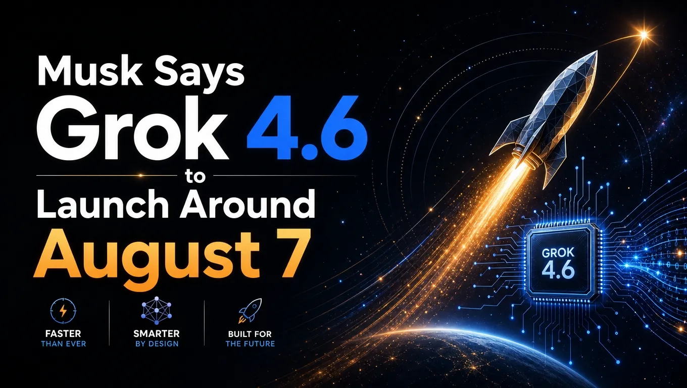 Musk Says Grok 4.6 to Launch Around August 7