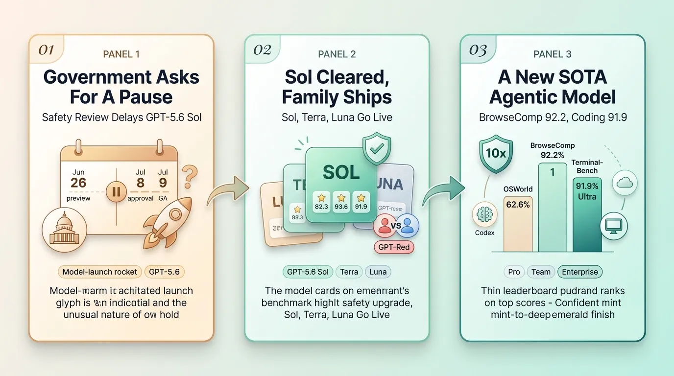 OpenAI Launches GPT-5.6 Sol After US Government Clearance Delay