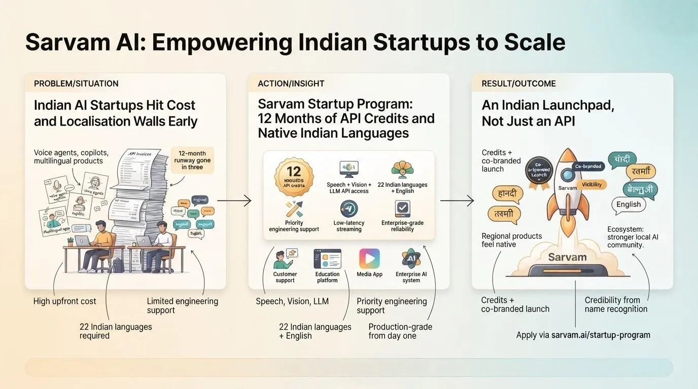 Sarvam AI Launches Startup Program to Boost Early-Stage AI Founders in India
