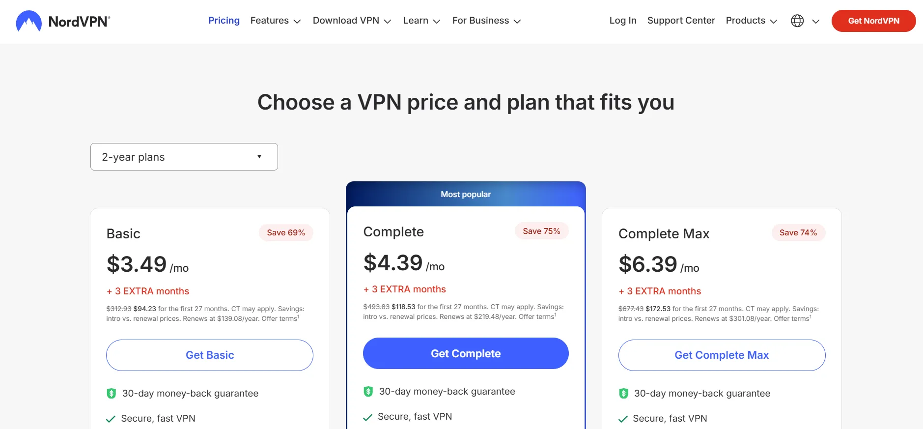 nordvpn pricing