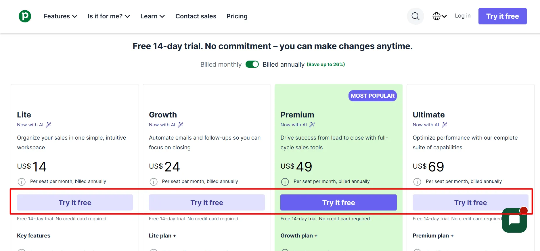Pipedrive login step 3