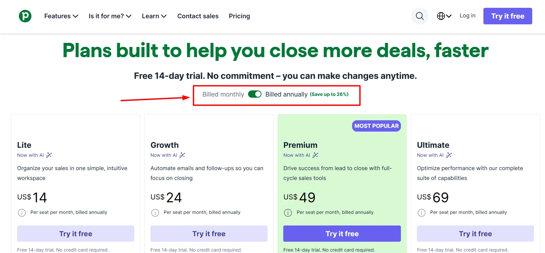 Pipedrive login step 4