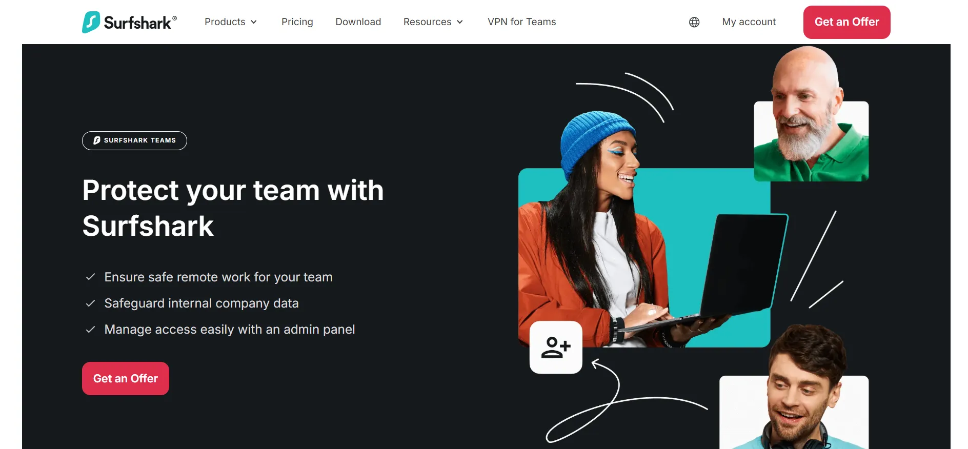 SurfShark Business teams