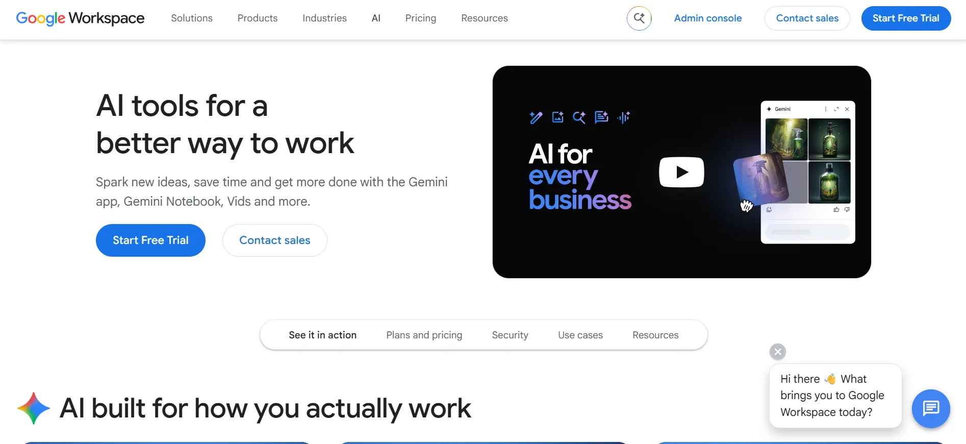 Google Workspace with Gemini for Google first collaboration