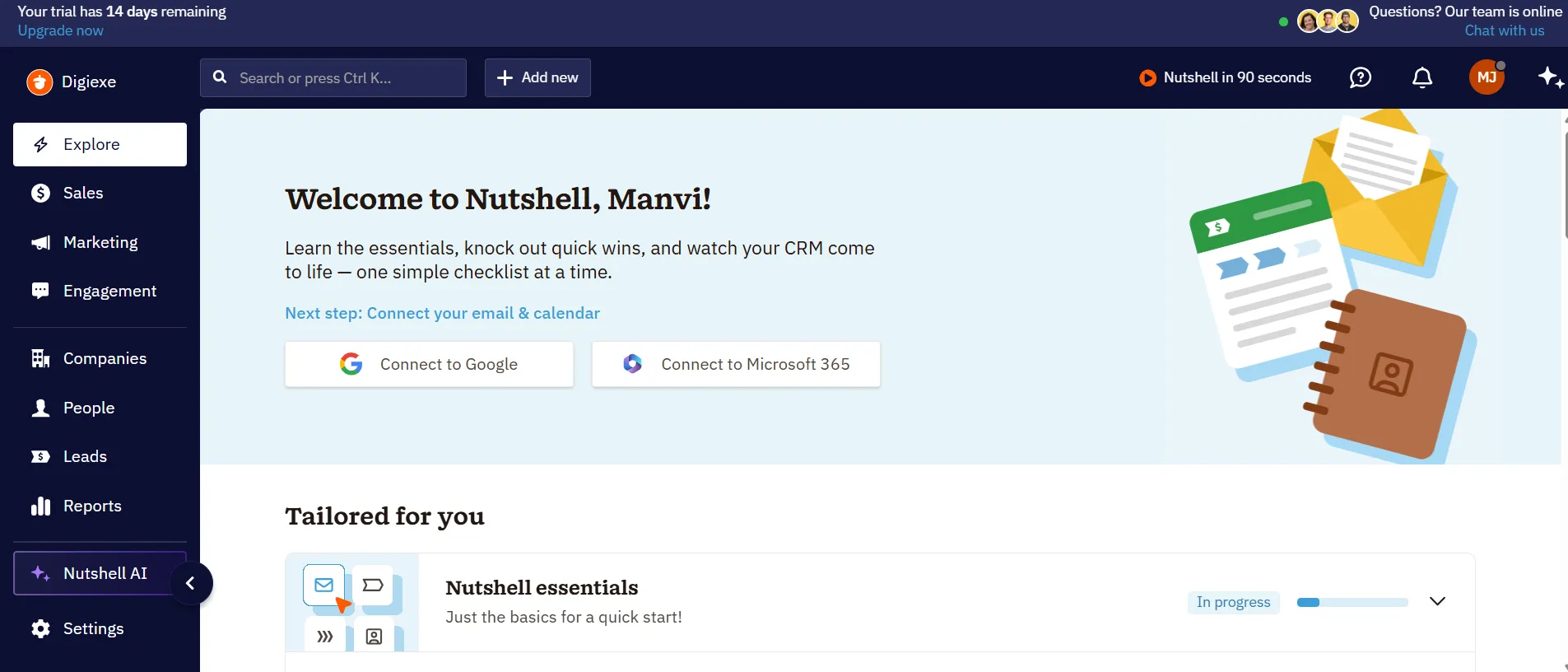 Nutshell Dashboard