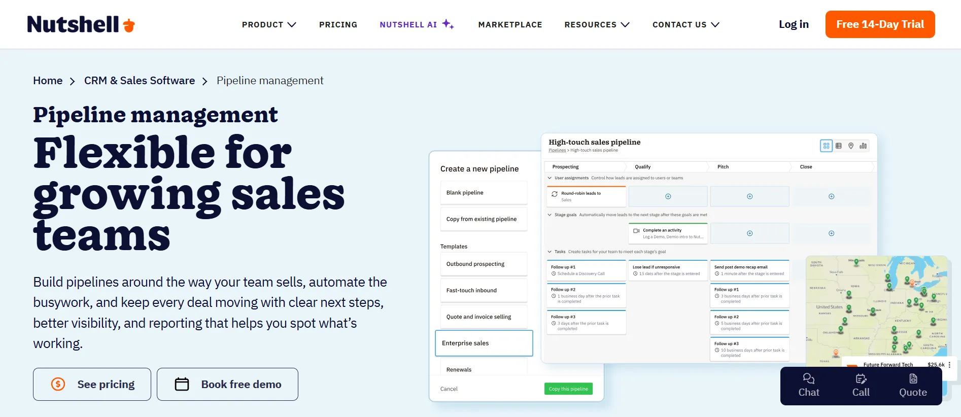 Nutshell Pipeline management