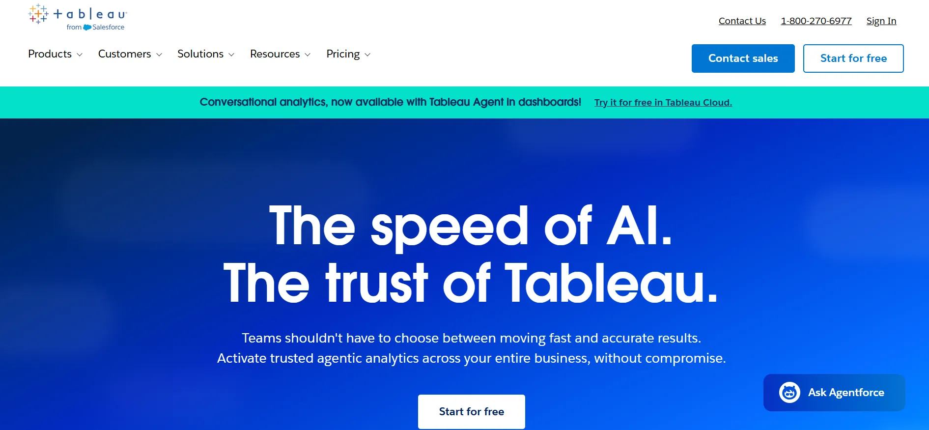 Tableau with AI capabilities for data exploration